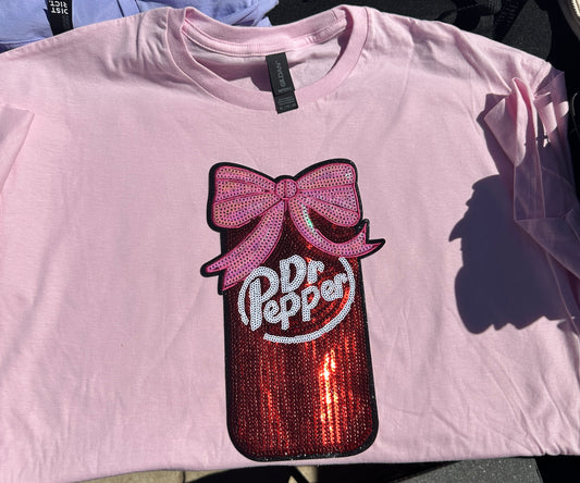 Dr. Pepper fan sequin tshirt