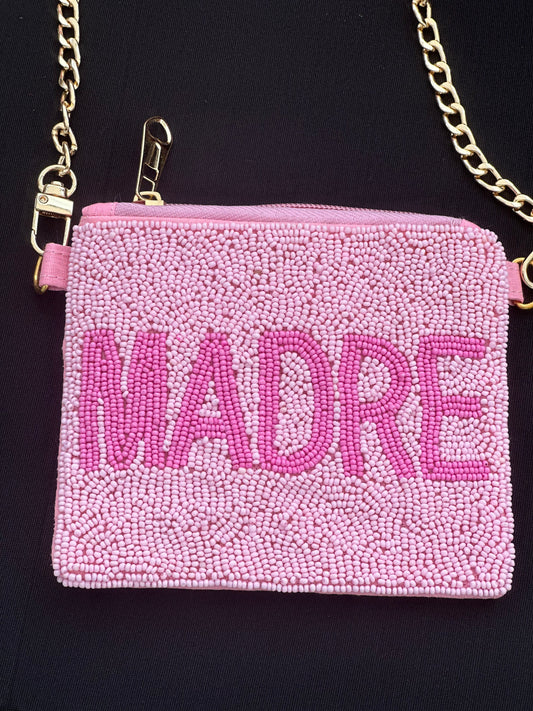 Madre Beaded Pink Coin purse