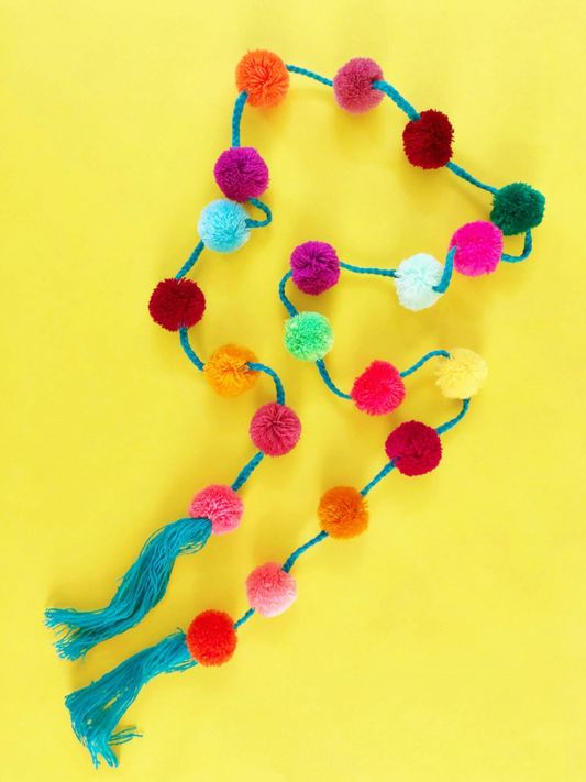 Pom Pom Garland Assorted Colors